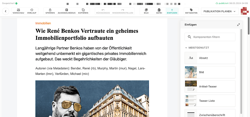 Header CMS Handelsblatt