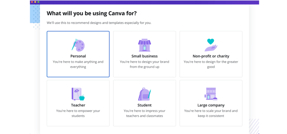 UX-Tipp Onboarding am Beispiel von Canva