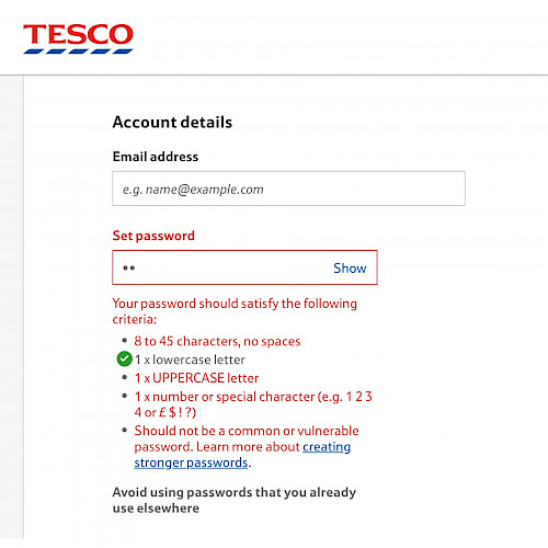 Tesco Login