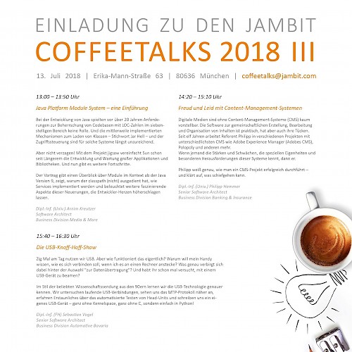 CoffeeTalks III/2018