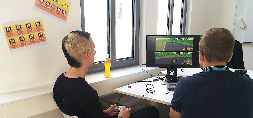 Leipzig office opening Mario Kart gaming
