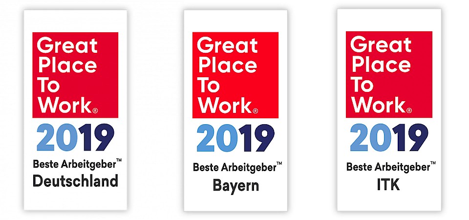 jambit ist Great Place to Work 2019 in Deutschland, Bayern und der ITK Branche